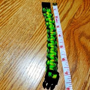 Safety Green and Bright Green Camo Paracord Bracelet